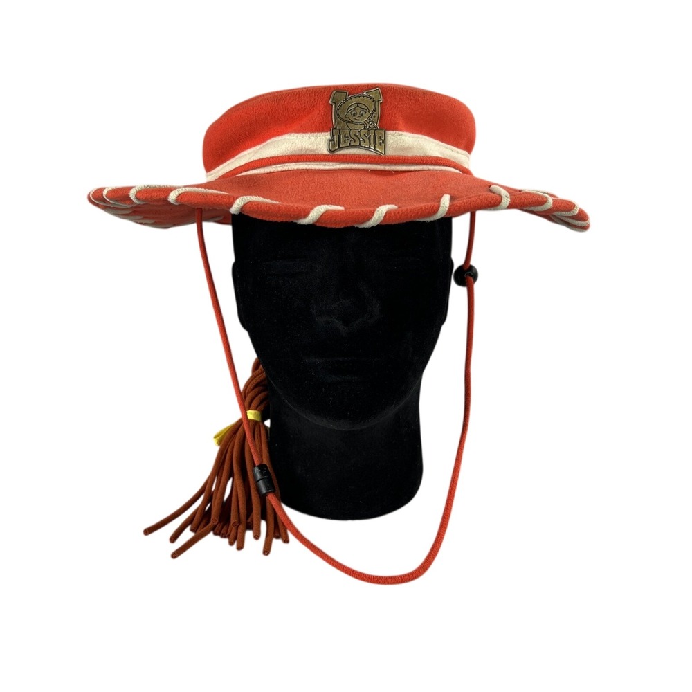 Disney Parks Jessie Cowgirl Hat Youth Red Toy Story Braid Badge Costume Kids